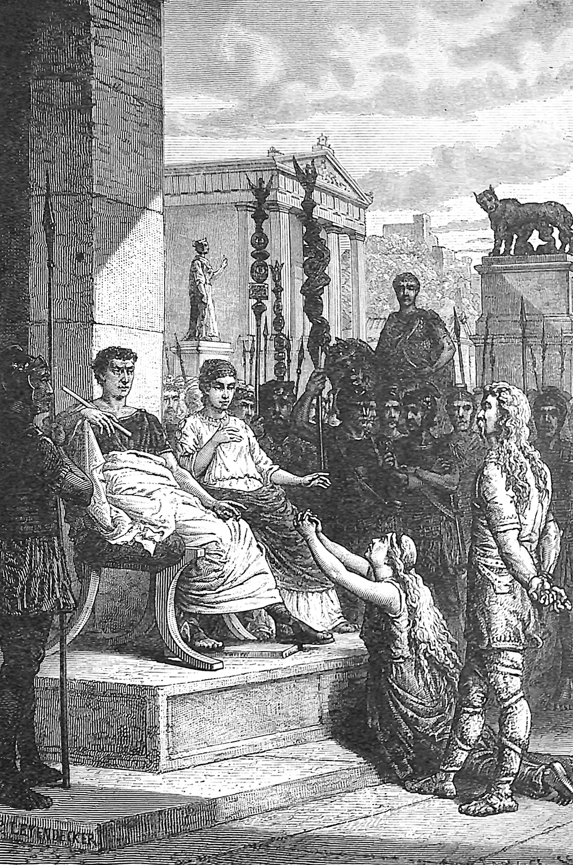 Caractacus And His Wife Before The Roman Emperor
