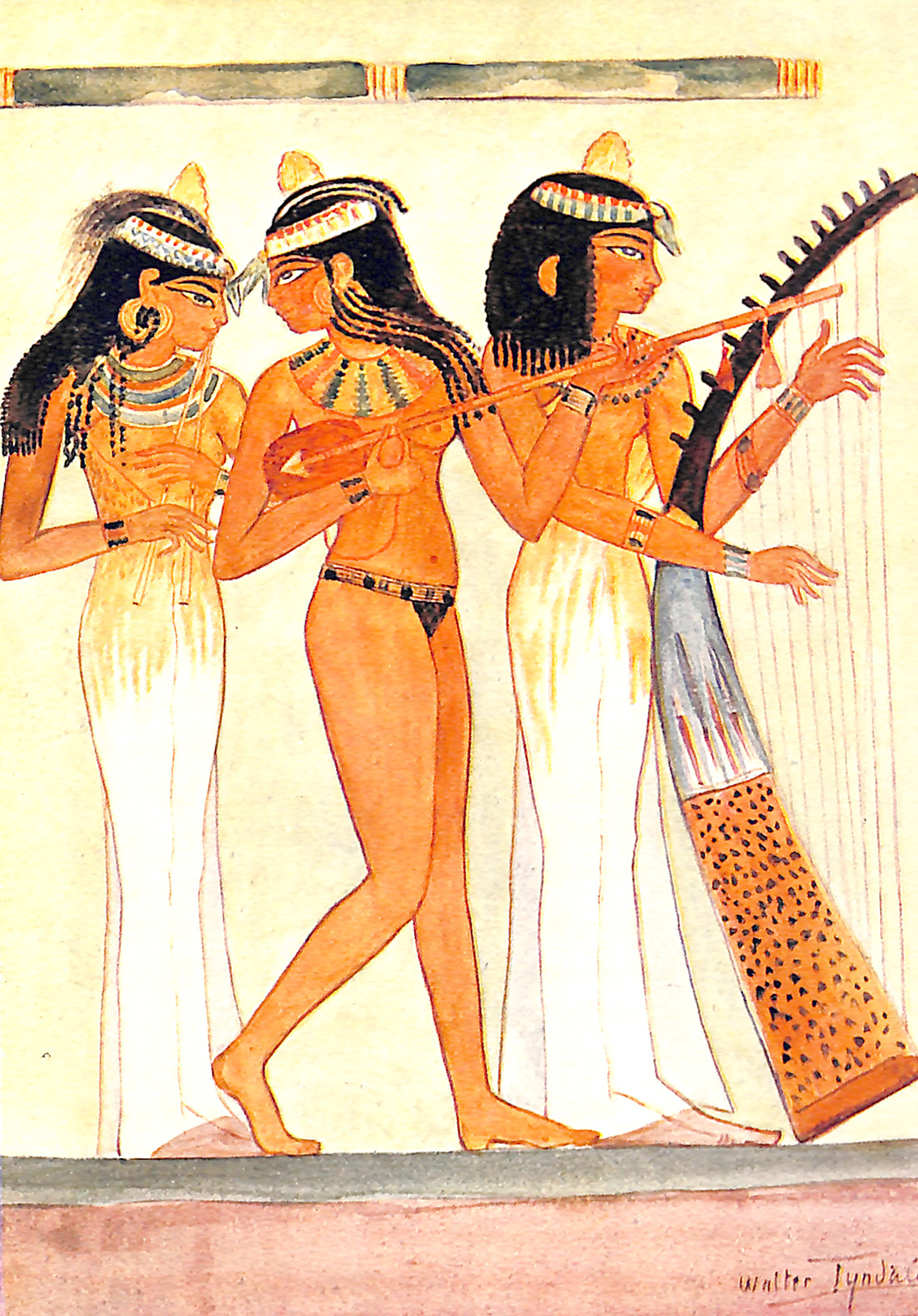Wall Paintings In The Tomb Of Nacht At Thebes