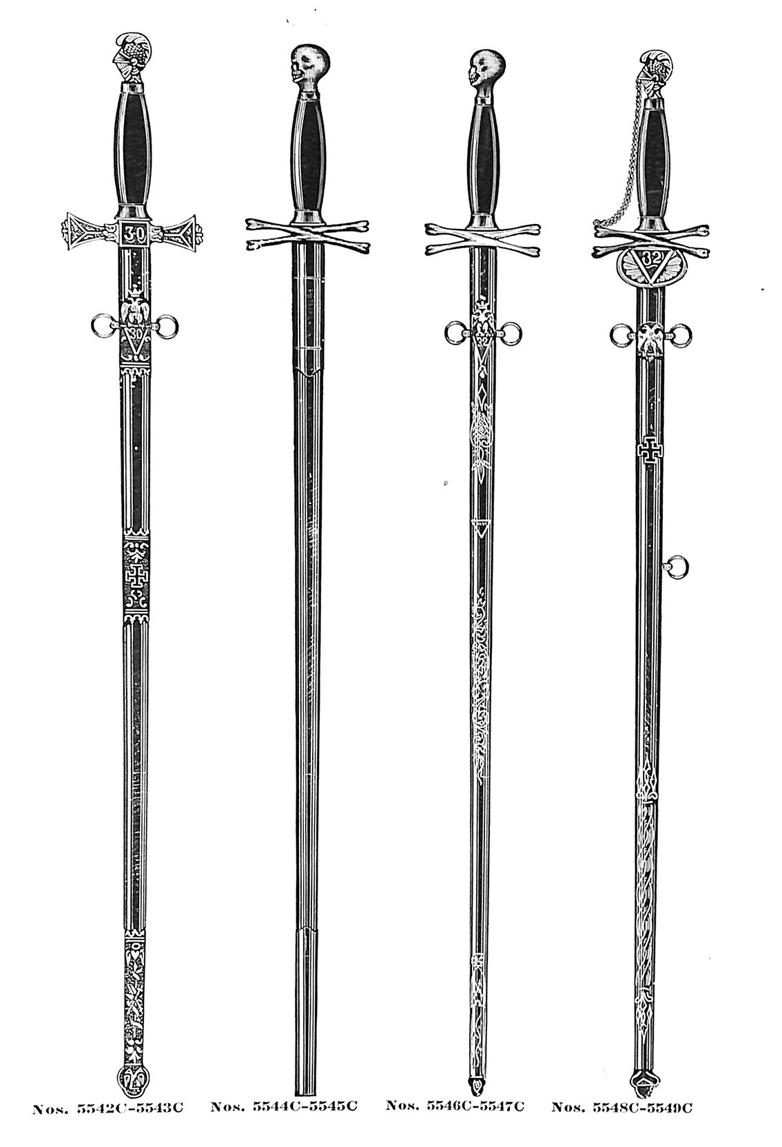 Consistory swords no. 5542C-5549C