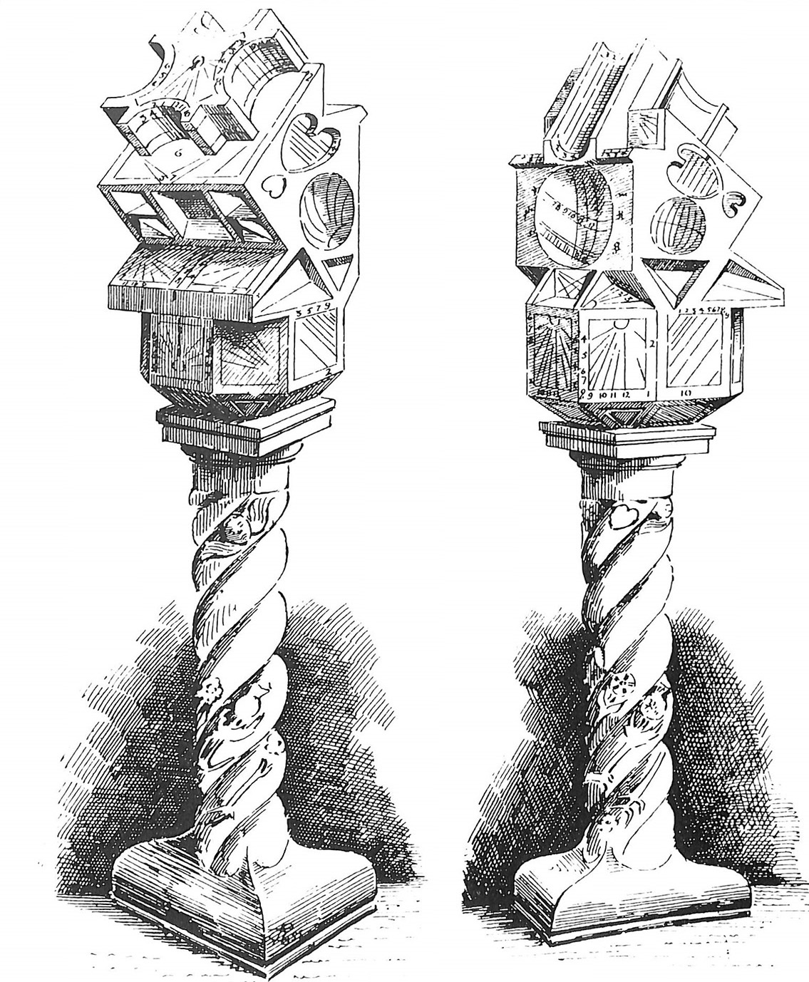 Lectern shaped sundials