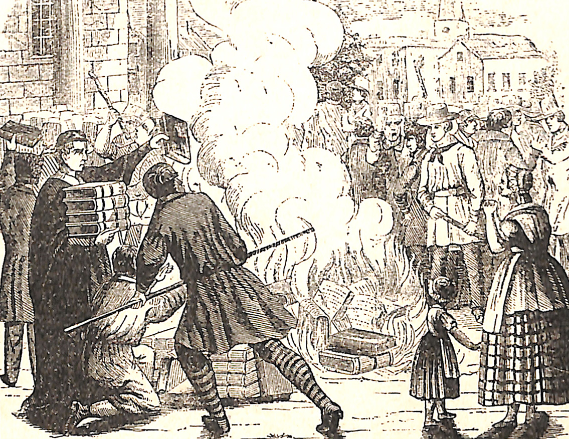 Catholics burning Bibles at Champlain, N. Y.