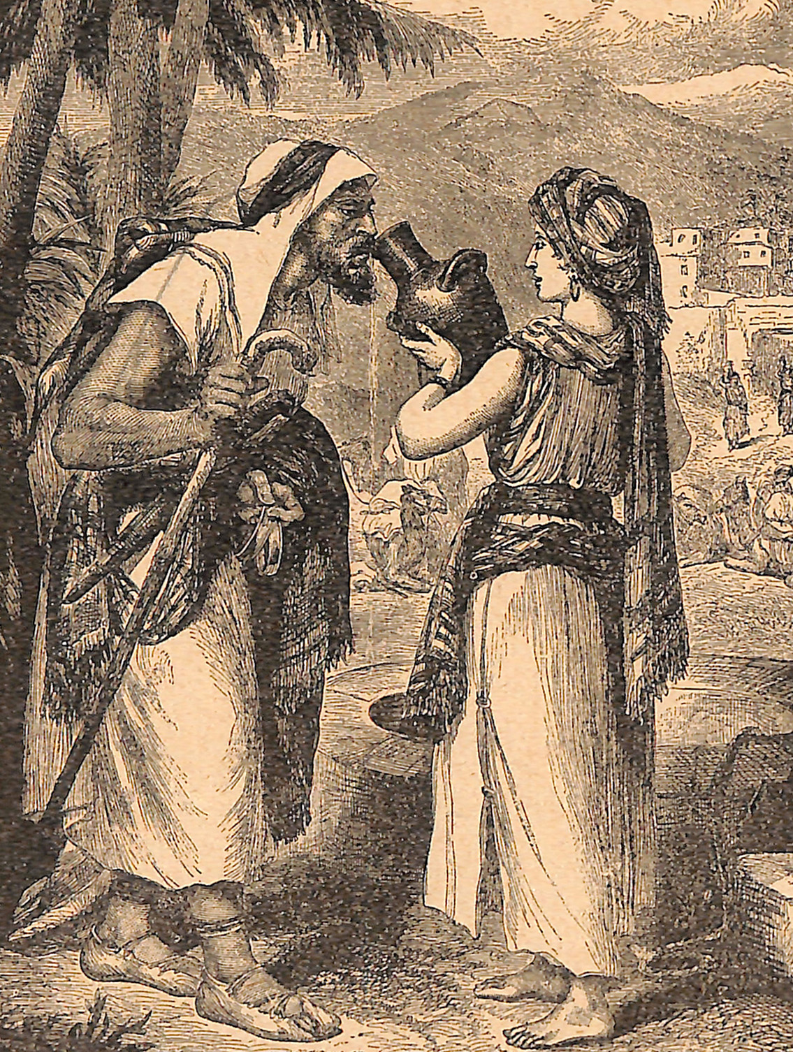 Rebekah Giving Drink To Abraham’s Servant