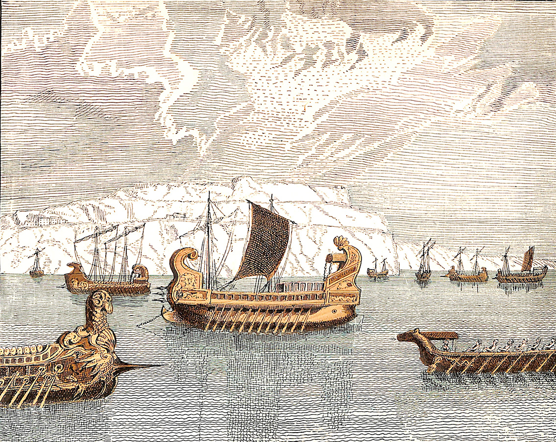 Roman Squadron Off The Coast Of Britain