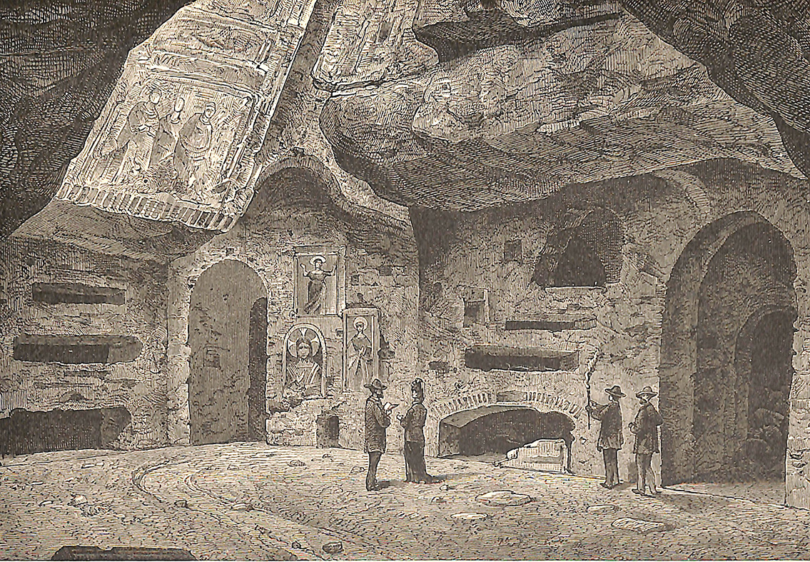 Chamber of a Catacomb (With head of Christ, etc, of the First Century)