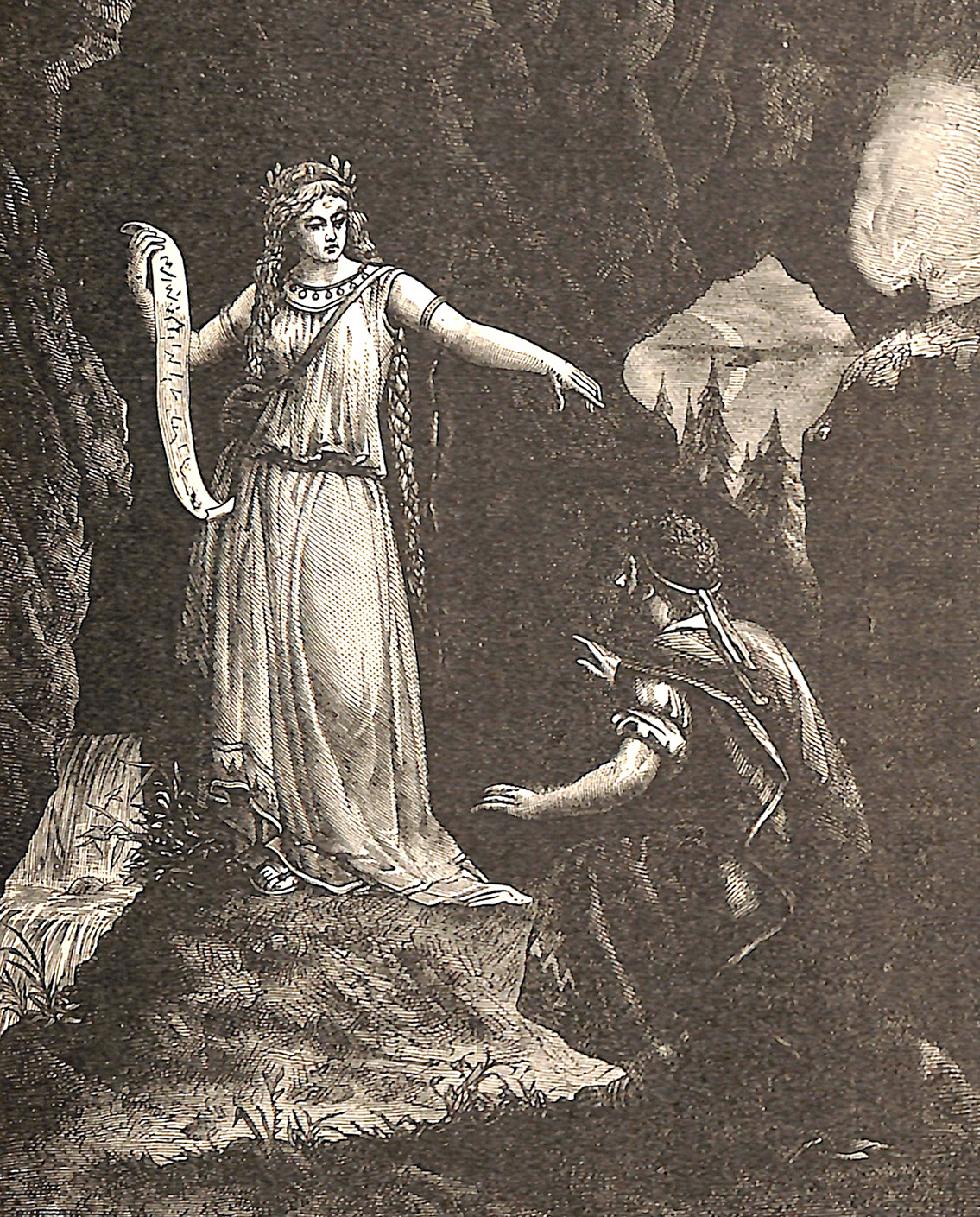 Numa Pompilius Visiting The Nymph Egeria