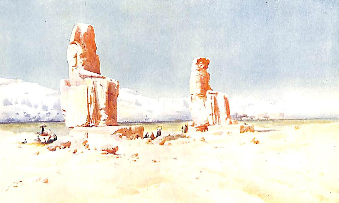 The Colossi Of Memnon At Thebes