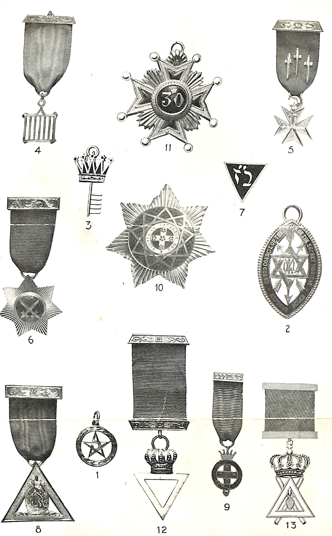 Jewels of Some Masonic Degrees